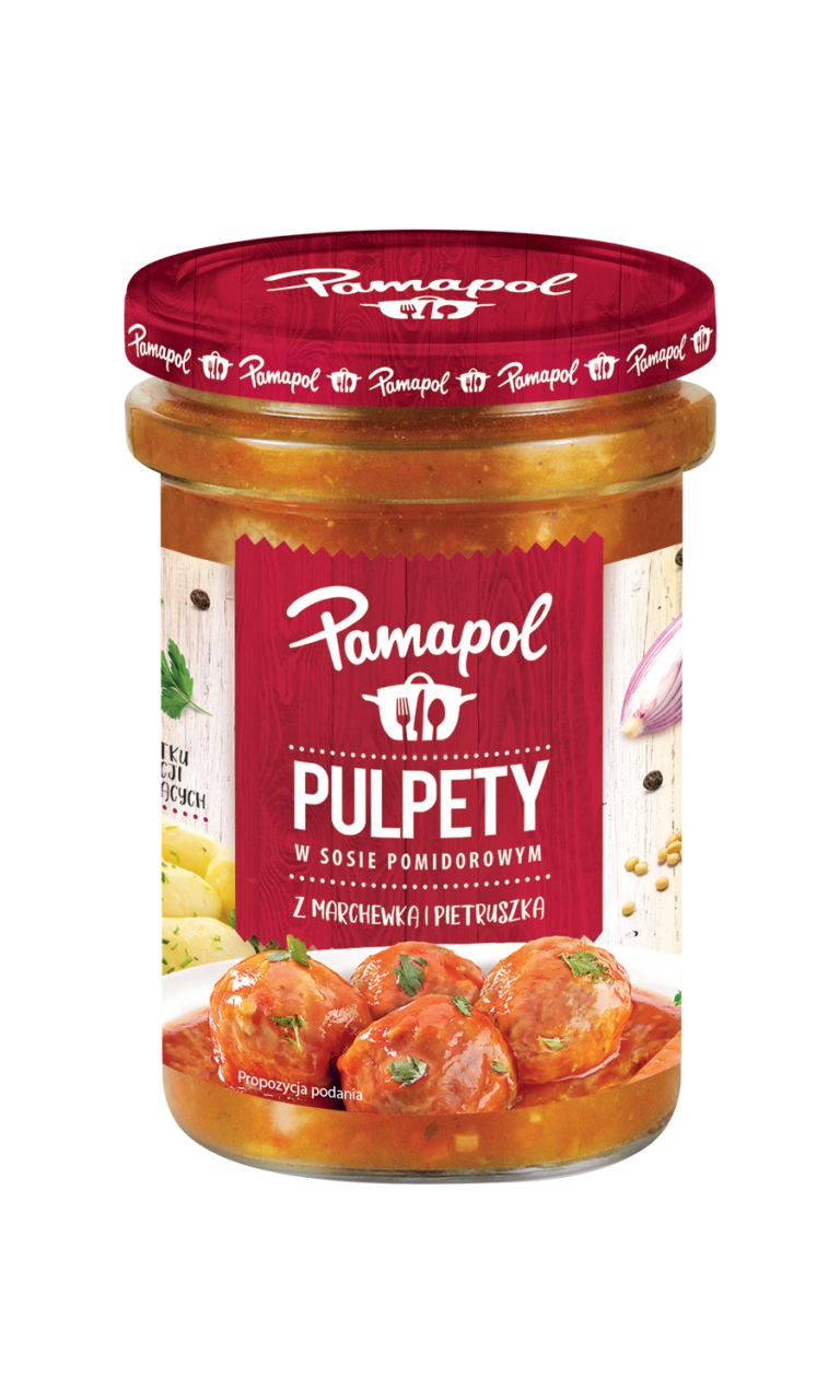 PAMAPOL 500G - PULPETY MIESNO WARZYWNE W SOSIE POMIDOROWYM