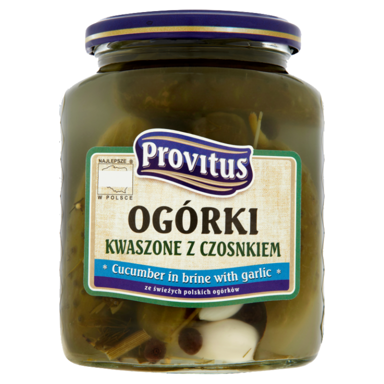 PROVITUS CUCUMBER IN BRINE WITH GARLIC 640G