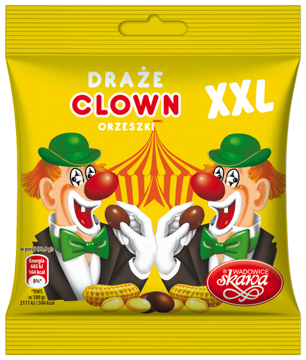 SKAWA CLOWN XXL PEANUTS FLAVOUR DRAGEES 130G