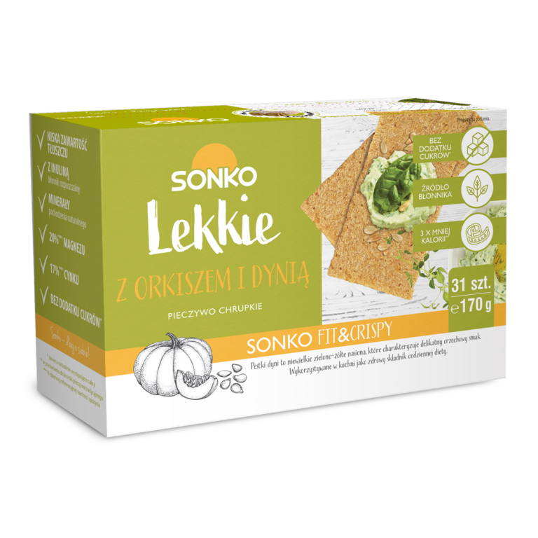 SONKO LIGHT CRISP BREAD WITH SPELT AND PUMPKIN 170G