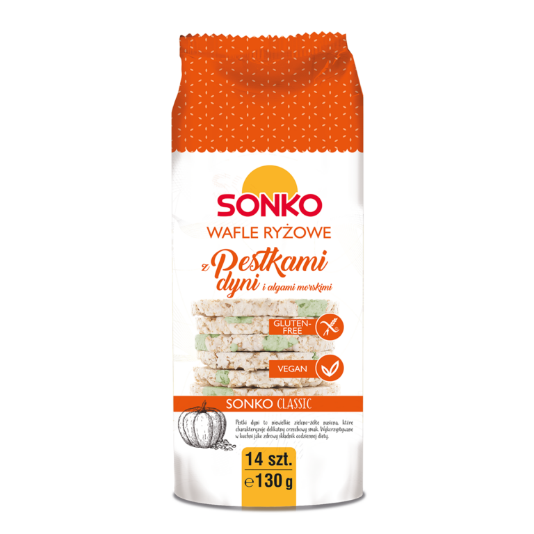 SONKO RICE CAKES WITH PUMPKIN SEEDS AND SEAWEEDS 130G
