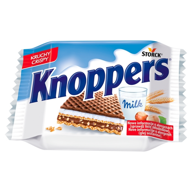 STORCK KNOPPERS MILK-HAZELNUT WAFER 25G