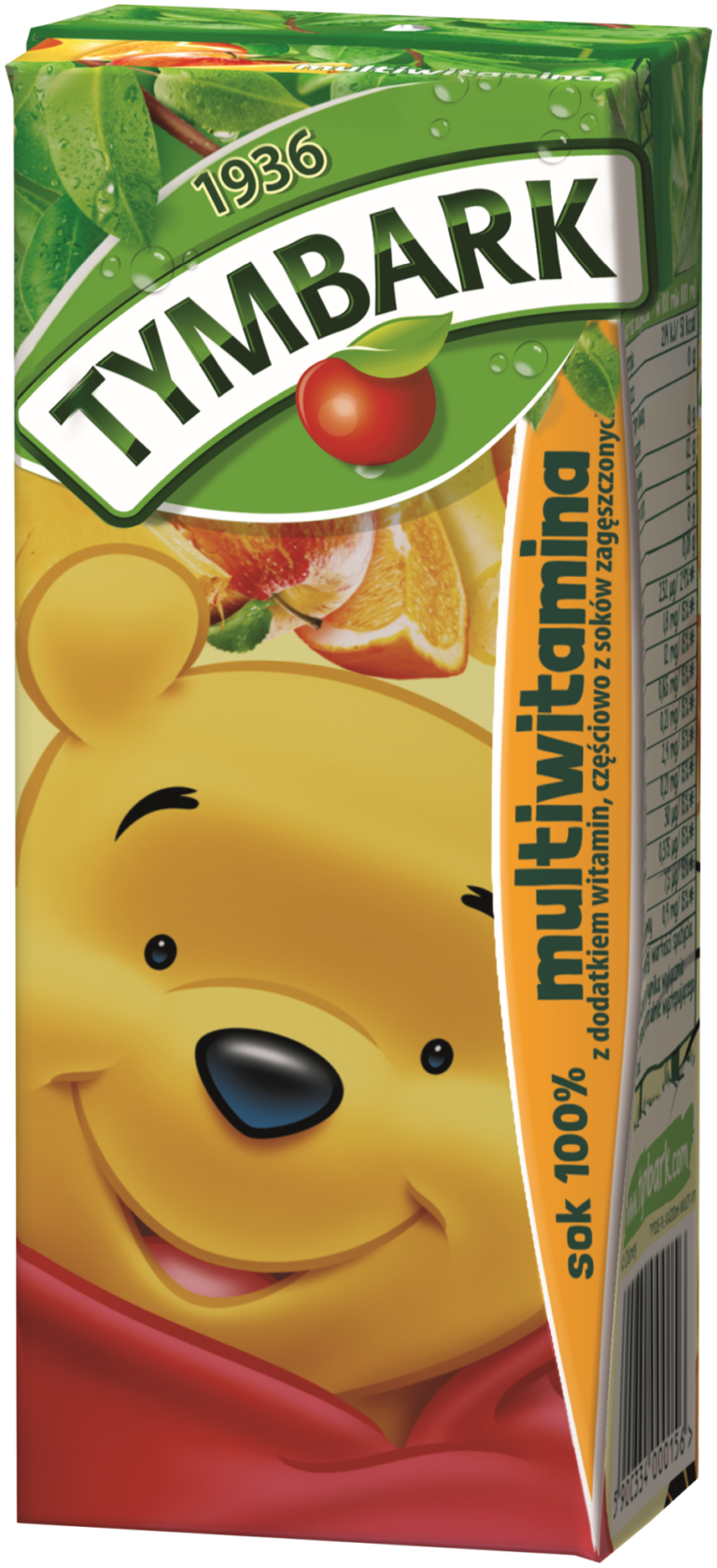 NAPOJ TYMBARK KARTOONIK MULTIWITAMINA  200ML