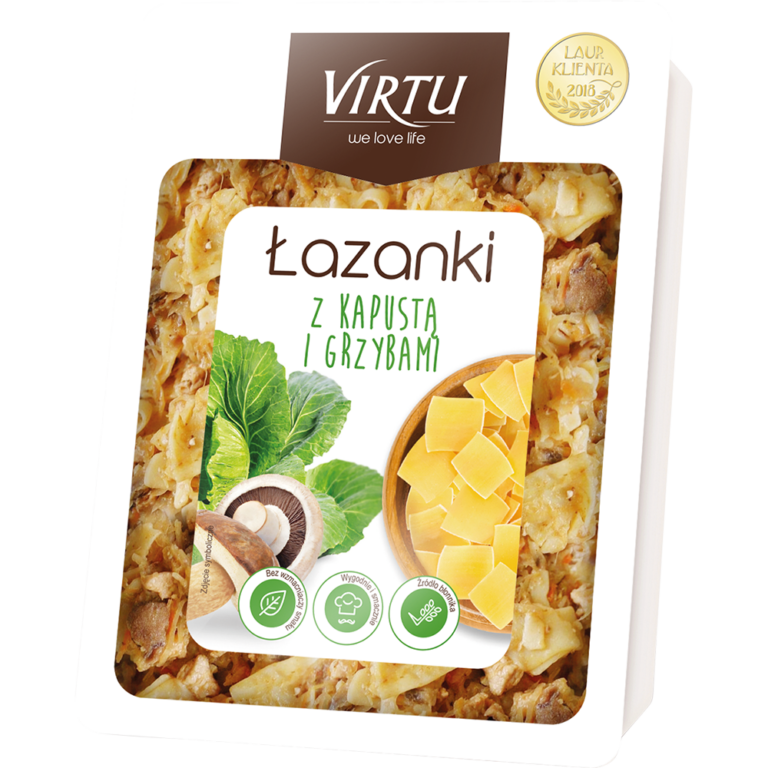 VIRTU NOODLES WITH SAUERKRAUT AND MUSHROOMS 400G