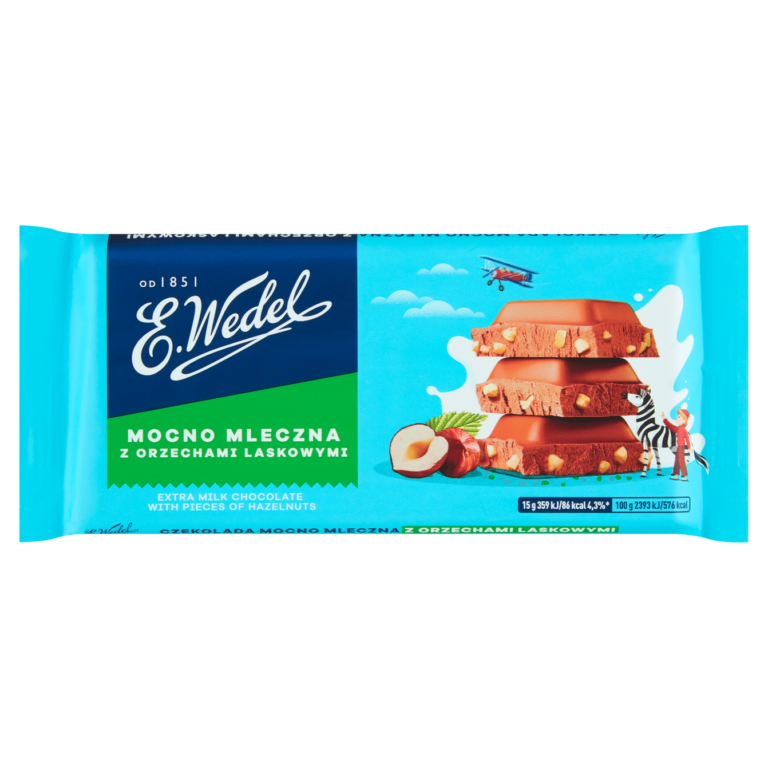 WEDEL MILK CHOCOLATE WITH HAZELNUTS 80G