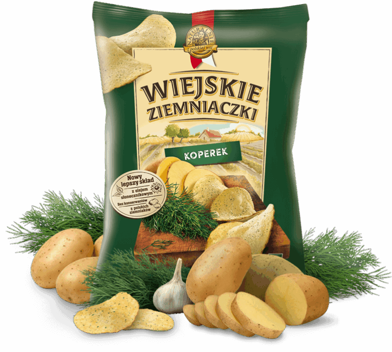 LORENZ WIEJSKIE ZIEMNIACZKI POTATOE CRISPS DILL FLAVOUR 130G