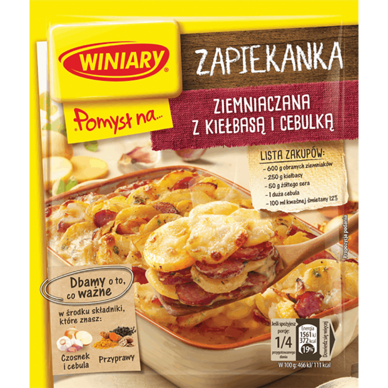 WINIARY FIX POMYSL NA... POTATO CASSEROLE WITH SAUSAGE AND O