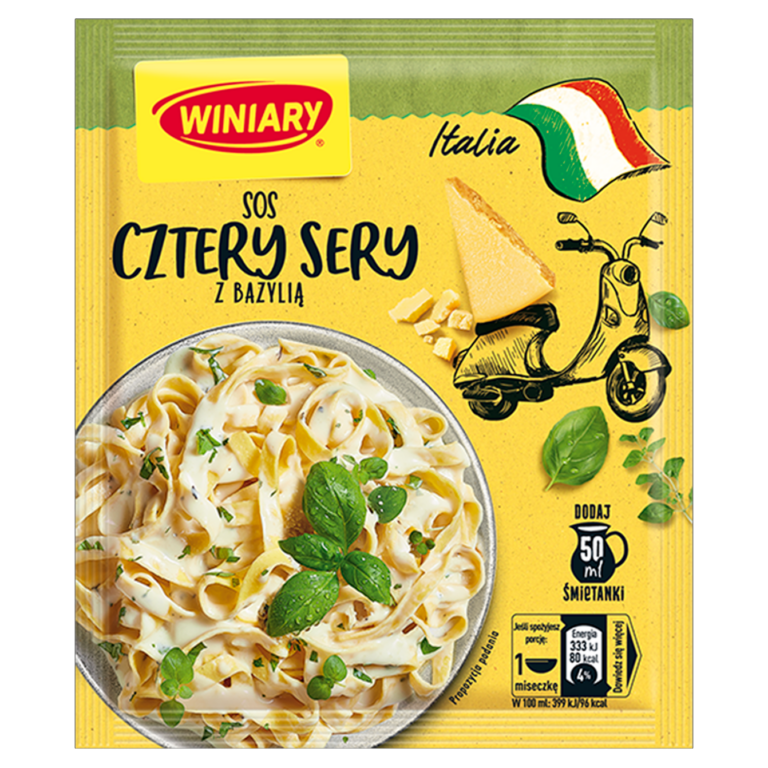 WINIARY SOSY DO MAKARONU ITALIA FOUR CHEESE PASTA SAUCE WITH