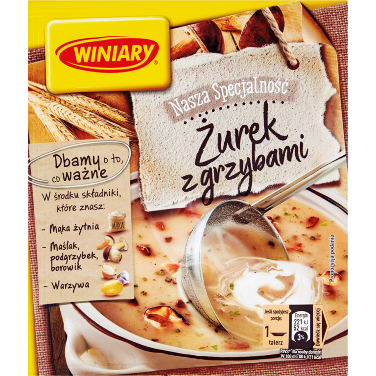 ZUPA WINIARY ZUREK Z GRZYBAMI 53G