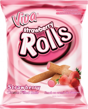 VIVA SNACKS STRAWBERRY ROLLS 100G
